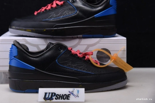 SP Retro O-W Jordan Black Low Blue Air 2 DJ4375-004 DJ4375-004 0522